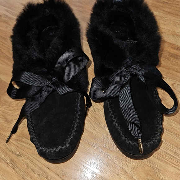 Tory Burch Aberdeen Fur Slippers size 7 - Picture 2 of 6